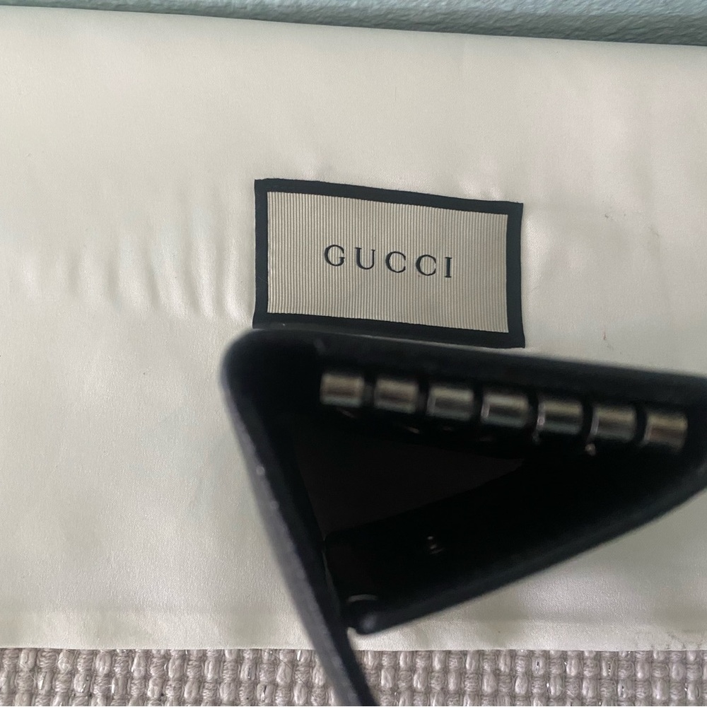 Authentic GUCCI 6 Key Ring Holder Case GG Canvas Leather Black Like New - Picture 11 of 15